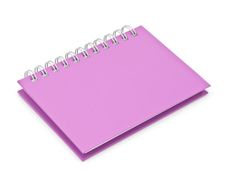 stack of ring binder book or pink notebook