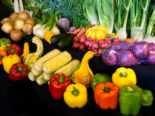 Display of Market Vegetables