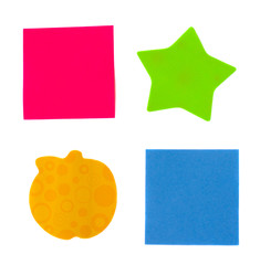 multicoloured post it notes