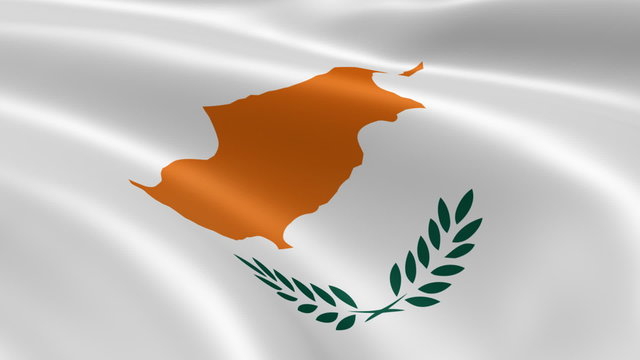 Cypriot flag in the wind. Part of a series.