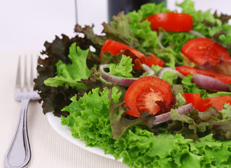 Delicious salad closeup
