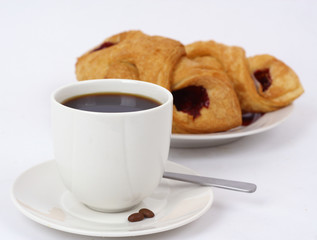 croissant and coffee