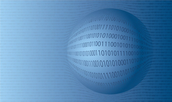 Vector background of  binary numbers