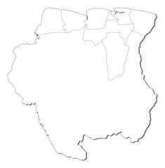 Map of Suriname