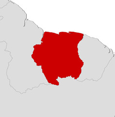 Map of Suriname