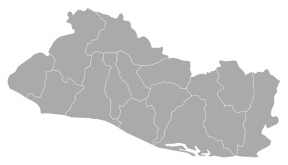 Obraz premium Map of El Salvador