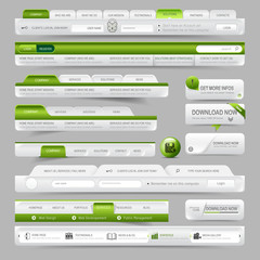 Web site design template navigation elements