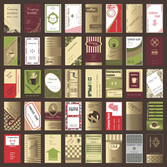 Collection of vertical business cards (40 set)