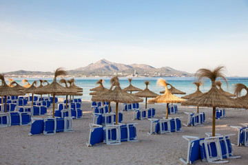 loungers on the beach