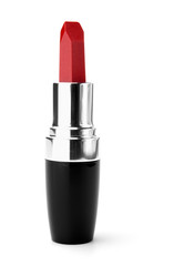 Beautiful Red Lipstick Isolated on White