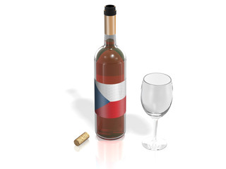 BOTTLE  OF WINE CZECH REPUBLIC