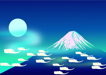 Fuji Mt. vector image