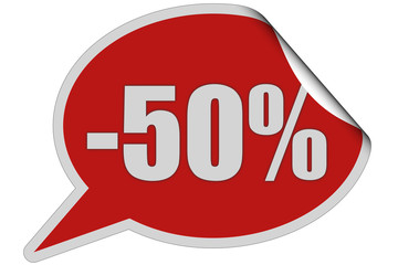 SP-Sticker rot curl oben -50 PROZENT