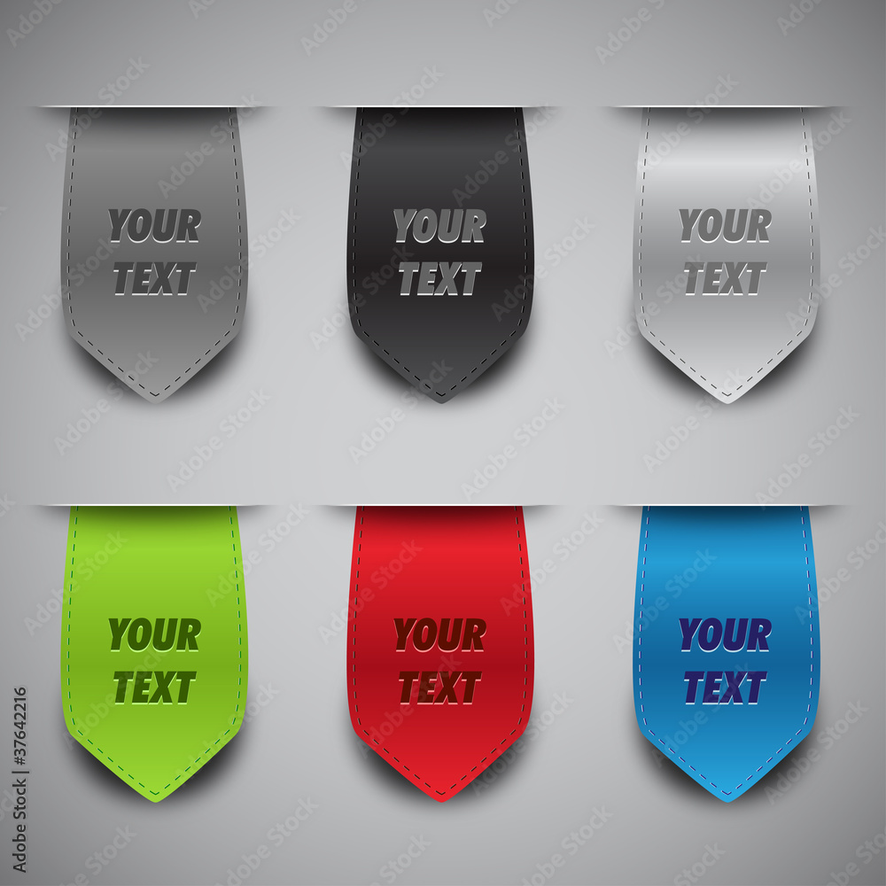 Wall mural vector bookmarks - ribbons
