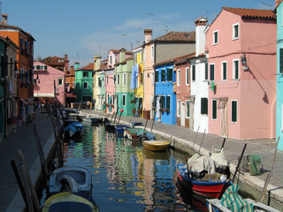 Fototapeta na wymiar canale a Burano, Venezia