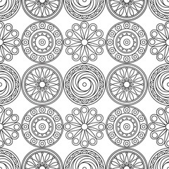 Decorative lacy seamless pattern