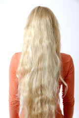 Naklejka premium femme cheveux long soin