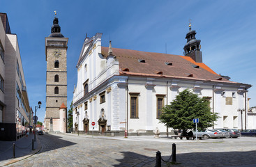 Black Tower and St. Nicholas Cathedral in Ceske Budejovice