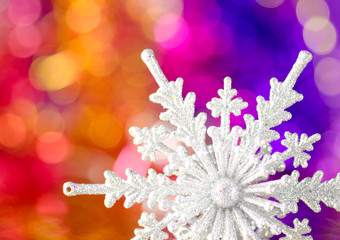 Christmas decorations on a colorful background.