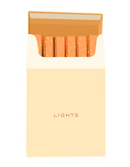 cigarettes pack on white background