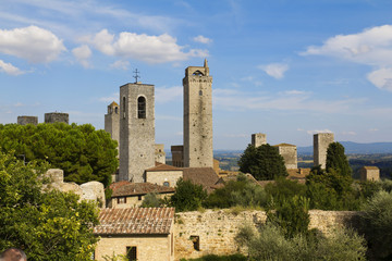 Fototapeta na wymiar Torri di San Gimignano, Toscana