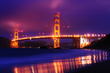 The golden gate bridge from - Powered by Adobe