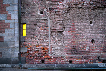 Brick wall with window