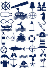 Nautical icons - 37651054