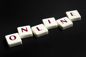 Online word made by letter pieces