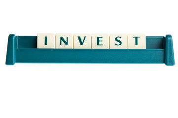 Invest word on isolated letters board