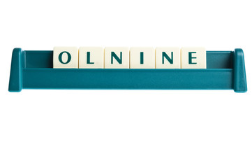 Online word on isolated letters board