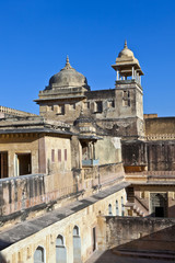 inside beautiful Amber Fort in Jaiput