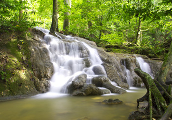 Obraz premium Waterfall in deep forest, South of Thailand