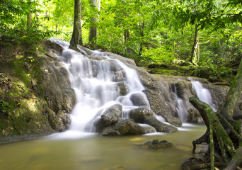 Waterfall in deep forest, South of Thailand