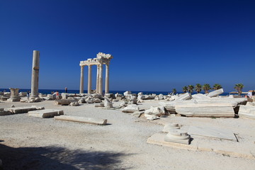 Naklejka premium temple of Apollon, Side, Turkey
