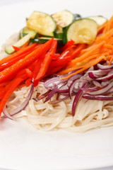 vegetables and noodles