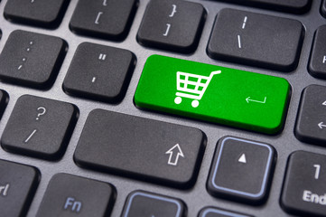 online shopping concepts with cart symbol