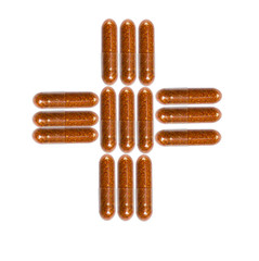 Cross sign made from Pills of drugs