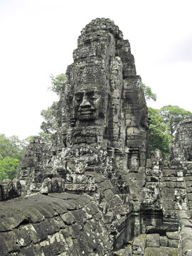 Bayon temple in Cambodia.