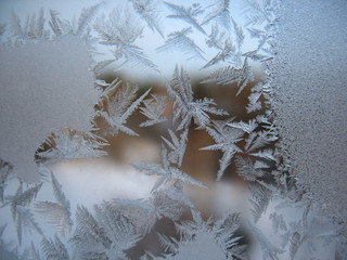 frozen winter window