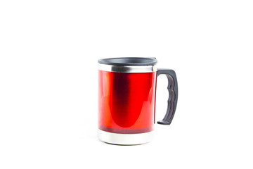 Red coffee cup isolate