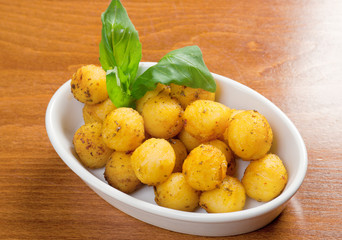 Baked potatoes wedges