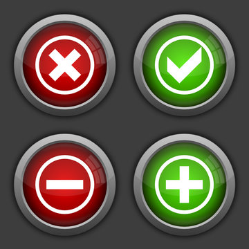 Buttonset Plus/Minus Ja/Nein