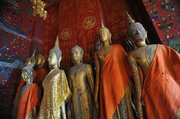 Buddha statues at Wat Xieng Thong
