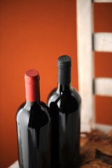 bottles of red wine