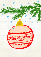 Happy New year from snowman