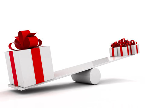 gifts on seesaw