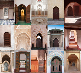 Arab doors and arches in Morocco