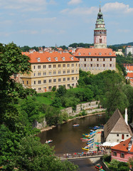 Fototapeta na wymiar Historyczne centrum miasta Cesky Krumlov, Republika Czeska
