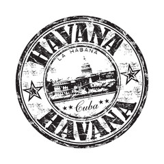 Fototapeta premium Havana grunge rubber stamp